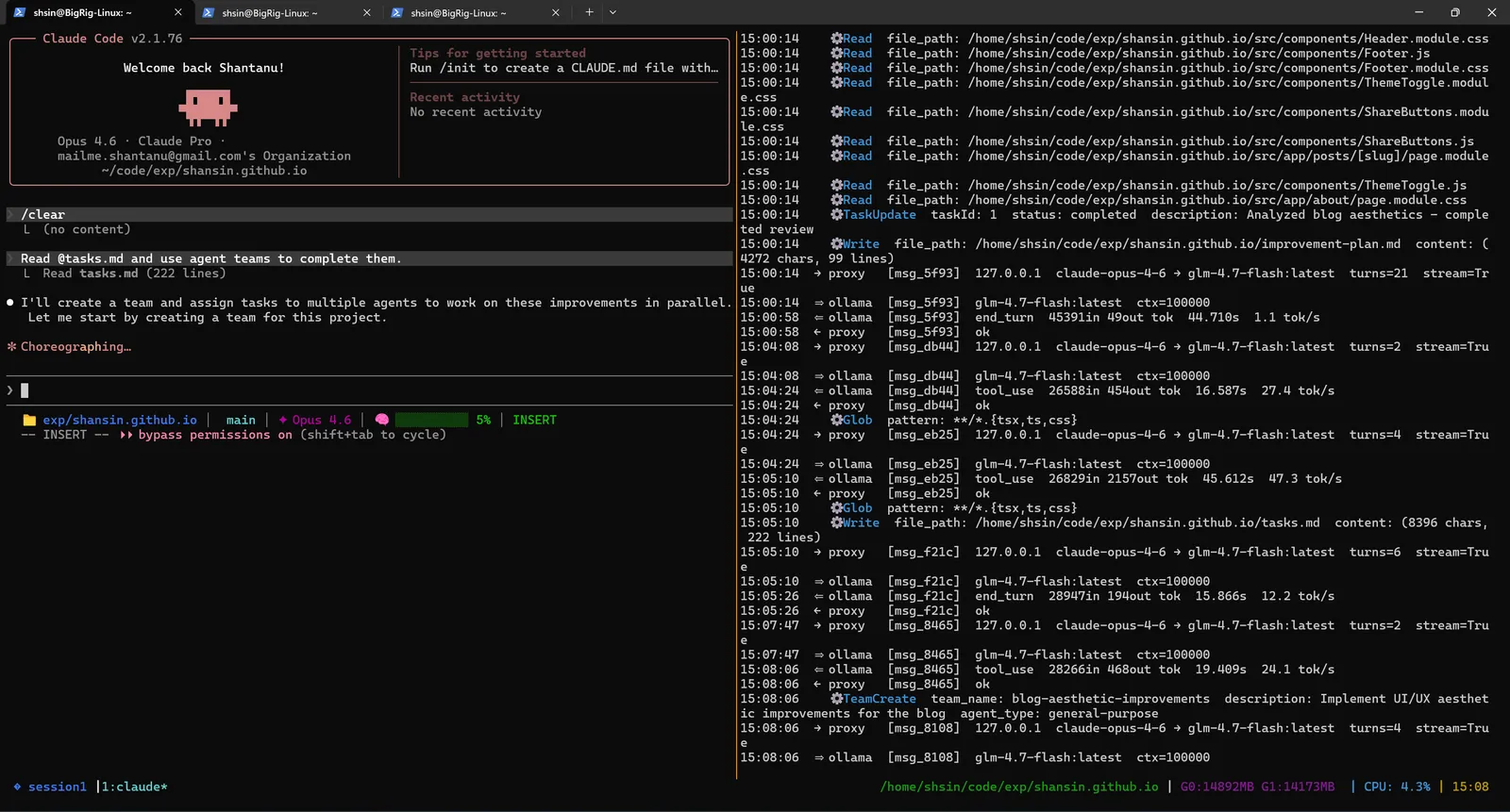 Team creation, assigning tasks to multiple agents in parallel